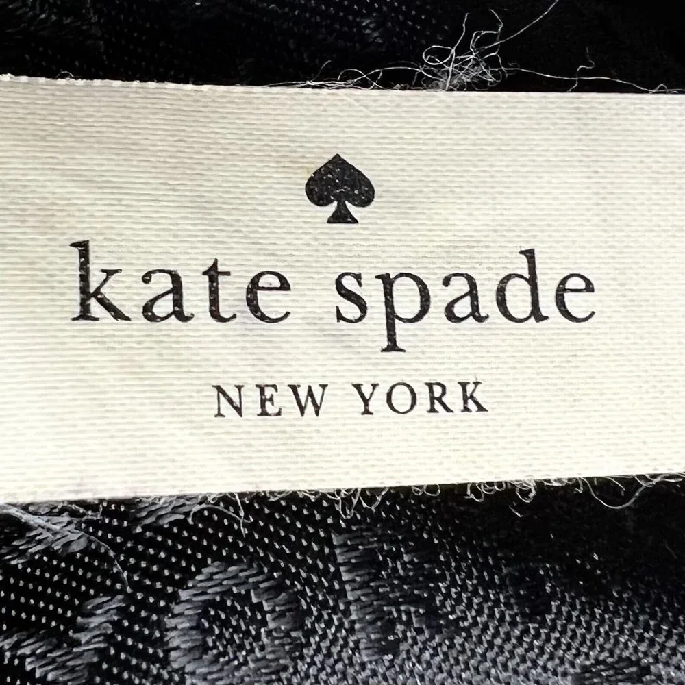 Kate Spade Houston Street Cream White Black Handbag Leather Purse Neutral Office